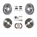 Transit Auto - Front Rear Disc Brake Rotors Ceramic Pads And Drum Kit (7Pc) For Nissan Sentra Versa Cube K8T-102505