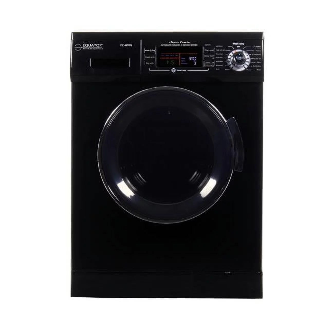 Equator Advanced Appliances  All-In-One Compact Convertible Combo Washer Dryer with Fully Digital, Black