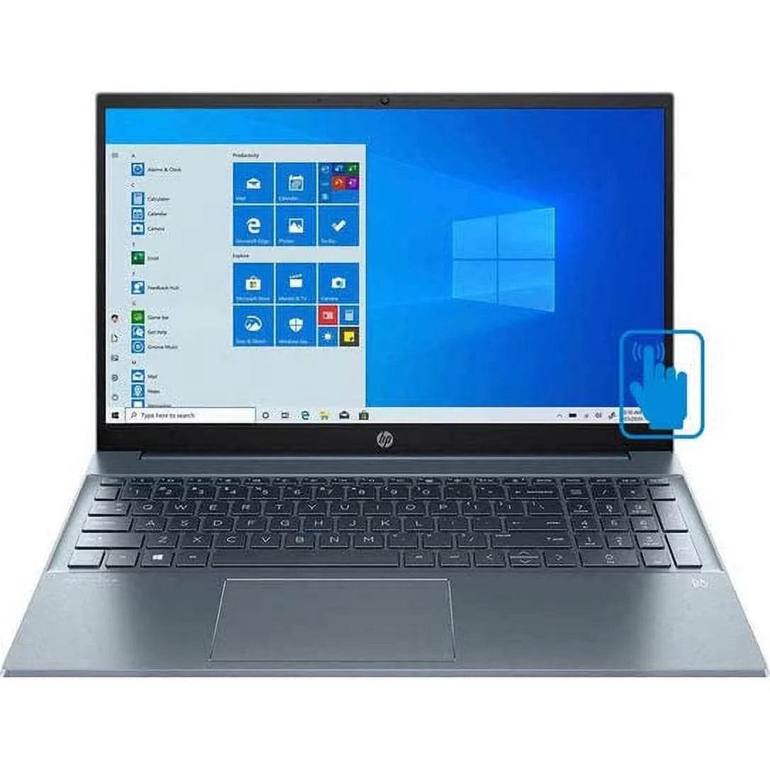 HP 2022 Pavilion 15.6 IPS FHD Touchscreen Laptop Intel 4-Core i7-1195G7 Iris Xe Graphics 24GB RAM DDR4 512GB NVMe SSD USB-C WiFi AX Bluetooth HDMI Webcam Backlit Keyboard Windows 10 Home w/RE USB