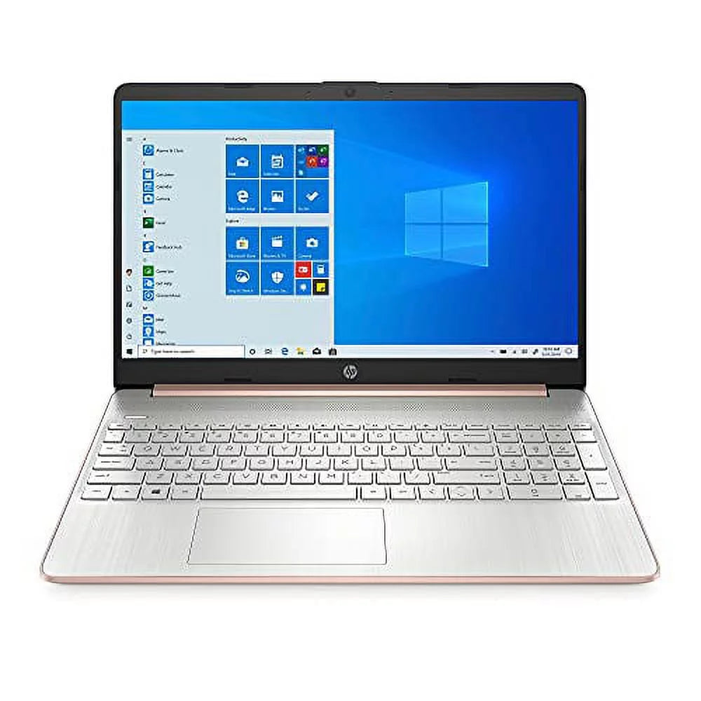 HP 2022 15.6 HD Screen Laptop PC AMD 4-Core Ryzen 5 3500U AMD Radeon Vega 8 Graphics 32GB RAM DDR4 512GB NVMe SSD USB C WiFi Webcam Long Battery Fast Charge Rose Gold Windows 10 w/RE Accessories