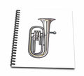 3dRose euphonium brass instrument music realistic - Drawing Book, 8 by 8-inch