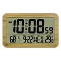 Digital Alarm Clock with Date, Indoor Temperature Battery Operated Large LCD Display Snooze Function Desk Wall Clock , Light