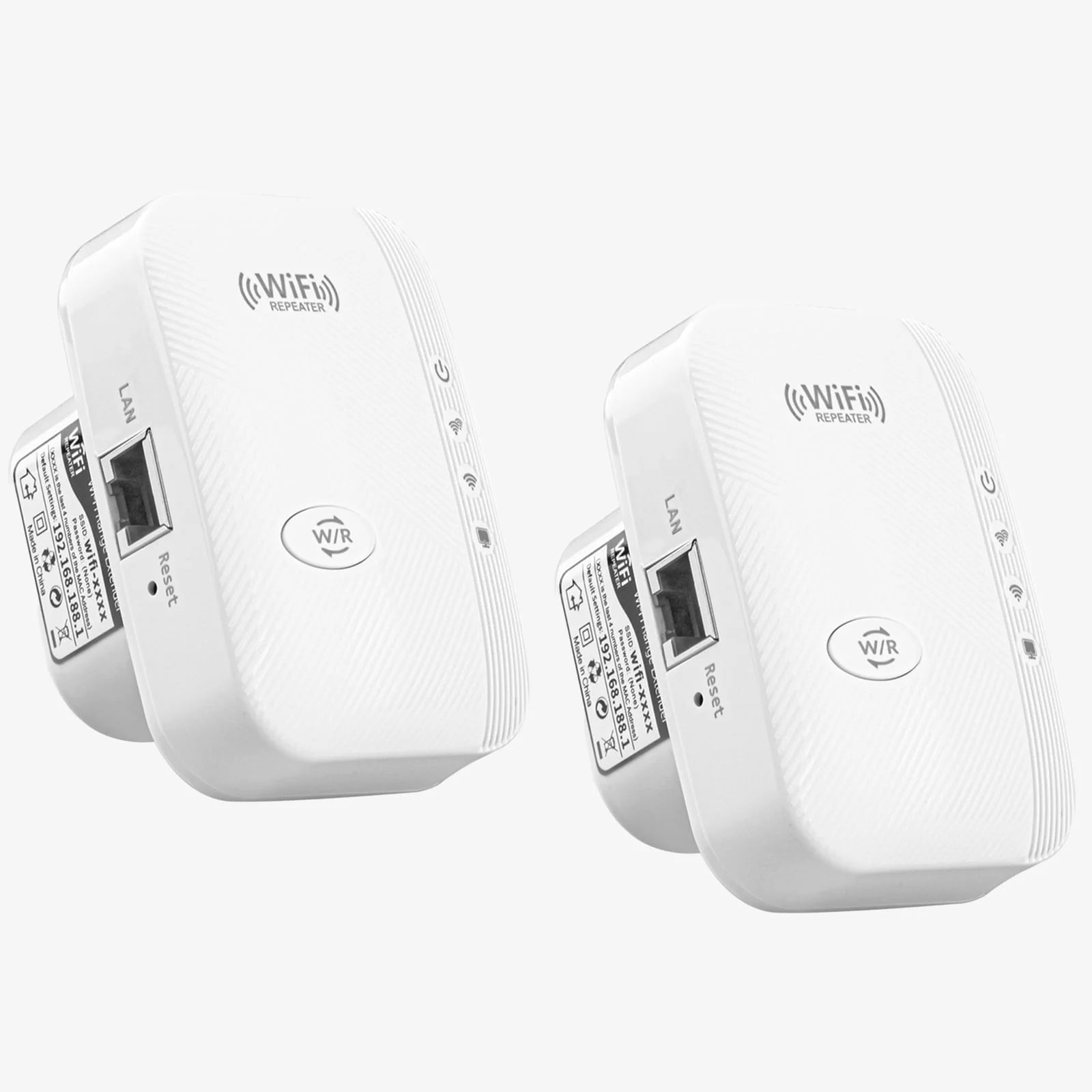 LUCKWOLF 2 Pack WiFi Extender, WiFi Signal Booster up to 3000sq.ft and 30 Devices, WiFi Range Extender, Wireless Internet Repeater, Long Range Amplifier with Ethernet Port, White