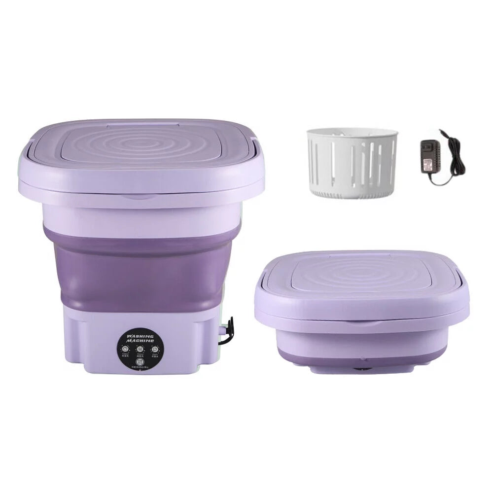 Compact Laundry Solution - 8L Portable Washer with Foldable Design, Sterilization, and Drying