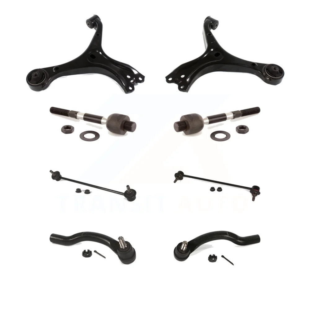 Front Suspension Control Arm And Ball Joint Assembly Steering Tie Rod End Stabilizer Bar Link Kit (8Pc) For Honda Civic Acura ILX KTR-104098