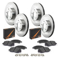 Max Advanced Brakes - Brake Kit for 2007 2008 2009 2010 Acura CSX 2006-2010 2011 Honda Civic Brakes Front and Rear Replacement Disc Brake Rotors and Ceramic Brake Pads