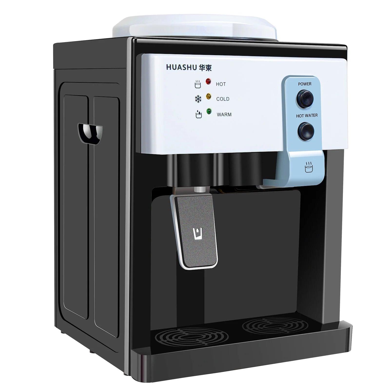 ANQIDI 5 Gallon Top Loading Water Cooler Dispenser Freestanding Countertop Hot & Cold Water Dispenser with 3 Temperature Settings for Home Office Dorm