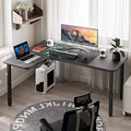 SPBOOMlife ERGONOMIC 61 Inch Computer Corner Desk L Shape Home Gaming Desk Office PC Laptop Study Writing Desk Table with Mouse Pad  Spaces Saving Easy Assemble Left Side - Brown
