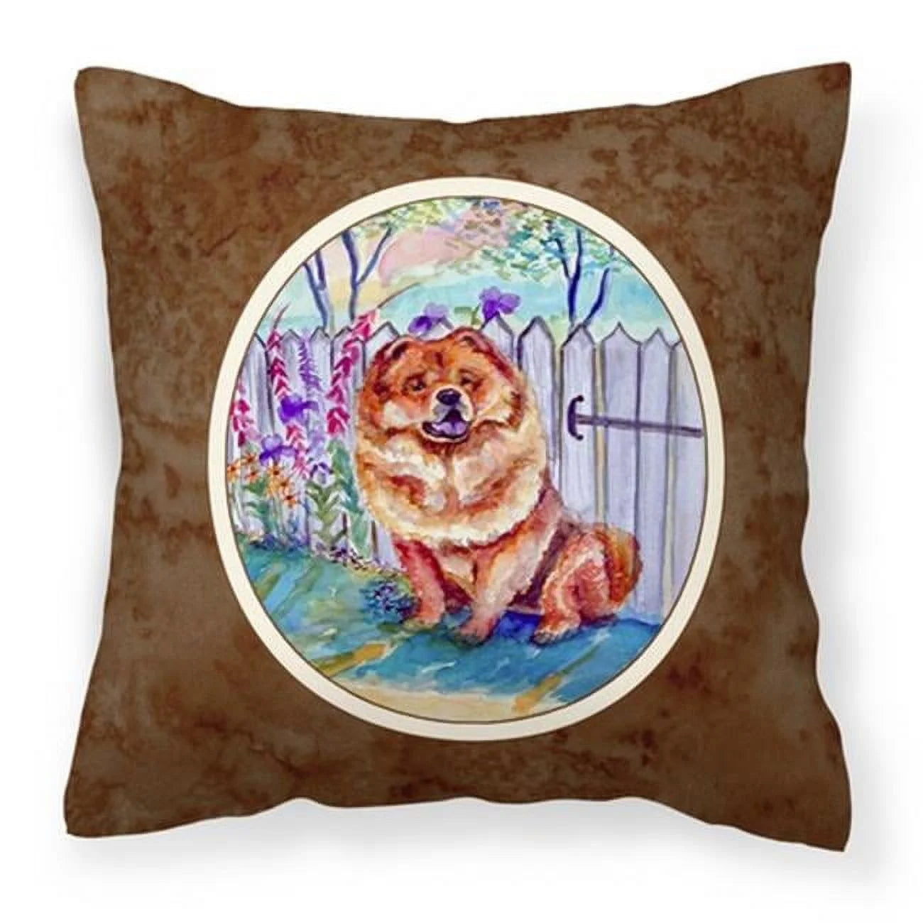 Chow Chow Fabric Decorative Pillow 14 x 3 x 14 in.