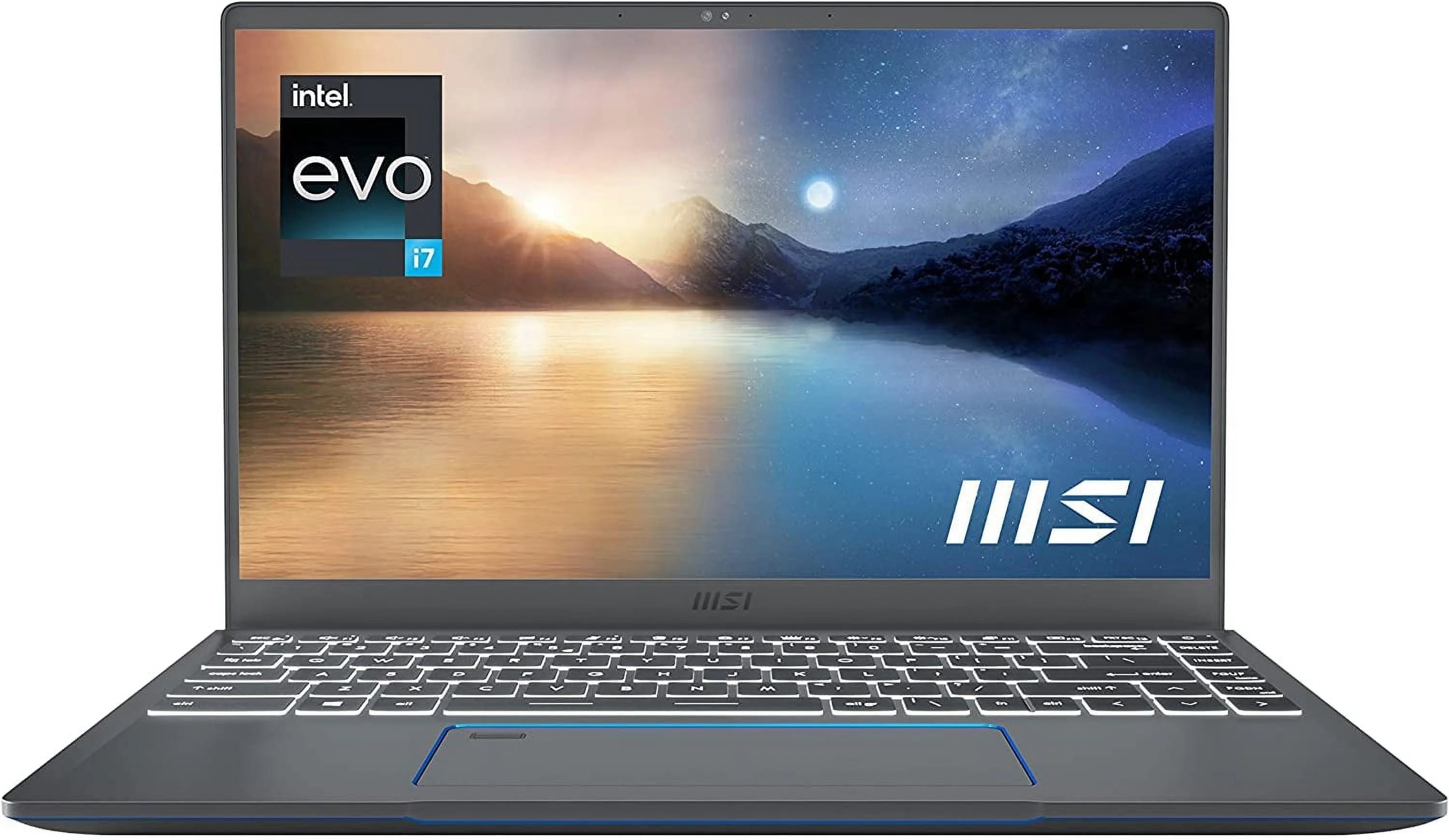 MSI Prestige Evo Professional Laptop 14 FHD Ultra-Thin Bezel Display, Intel Core i7-1195G7, 32GB RAM, 2TB SSD, Backlight Keyboard, Thunderbolt 4, No Optical Drive, Carbon Gray,Windows 11 Home