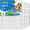 24x36x1 Air Filter MERV 8 Comparable to MPR 700 & FPR 5 Electrostatic Pleated Air Conditioner Filter 6 Pack HVAC AC Premium USA Made 24x36x1 Furnace Filters by AIRX FILTERS WICKED CLEAN AIR.