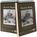9 x 12 Sketch Book, Top Spiral Bound Sketch Pad, 2 Packs 100-Sheets Each (68lb/100gsm), Acid Free Art Sketchbook Artistic Drawing Painting Writing Paper for Kids Adults Beginners Artists