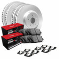 R1 Concepts Front Rear Brakes and Rotors Kit |Front Rear Brake Pads| Brake Rotors and Pads| Optimum OEp Brake Pads and Rotors |Hardware Kit WDUH2-27011