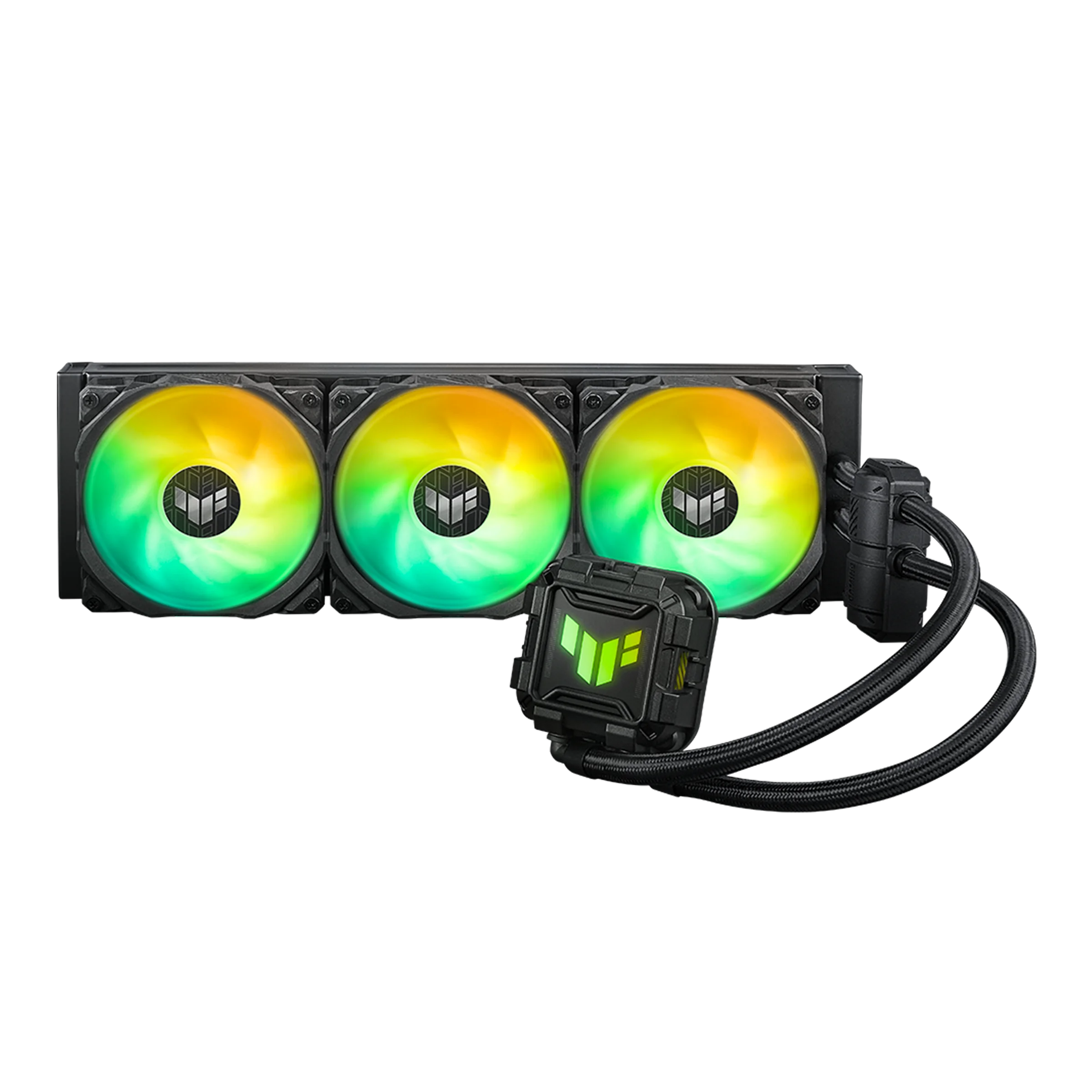 ASUS TUF Gaming LC II 360 ARGB All-in-One Liquid CPU Cooler with Aura Sync, 3x TUF Gaming 120mm ARGB Radiator Fans, Reinforced Tubing, Widely Compatible with Latest Intel & AMD CPUs