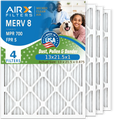 13x21.5x1 Air Filter MERV 8 Comparable to MPR 700 & FPR 5 Electrostatic Pleated Air Conditioner Filter 4 Pack HVAC AC Premium USA Made 13x21.5x1 Furnace Filters by AIRX FILTERS WICKED CLEAN AIR.