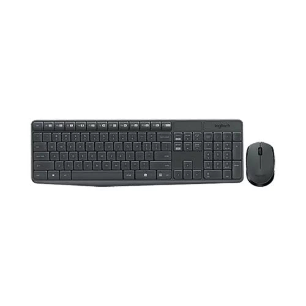 Restored Logitech Mk235 Wireless Keyboard And Mouse (grey), Each (Refurbished)