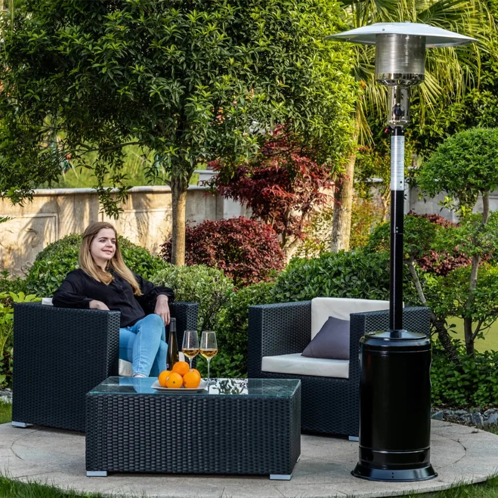 HestiNysus Propane Patio Heater with Wheels Outdoor Heater 47,000BTU,Black
