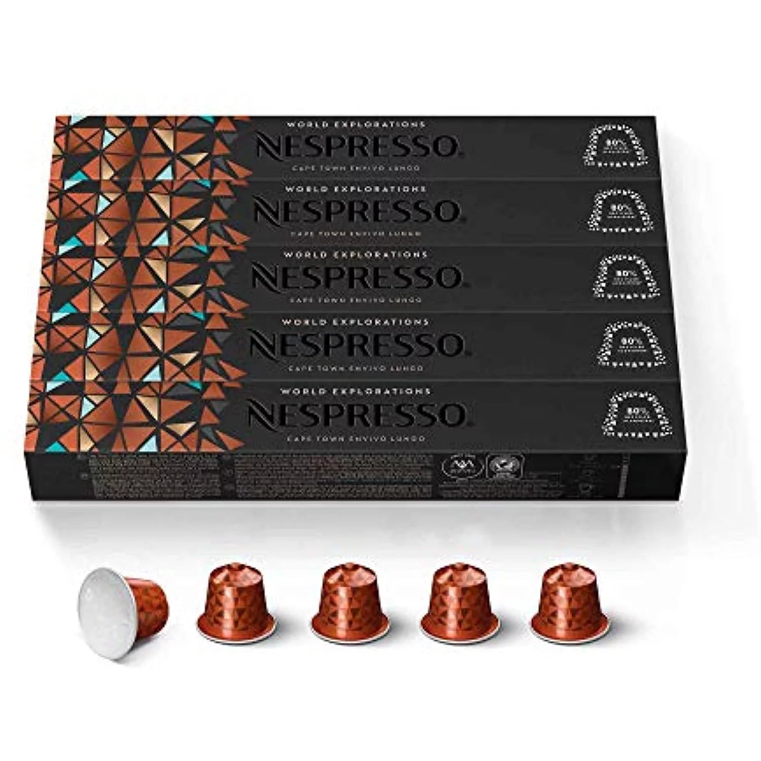 Nespresso Capsules Originalline Envivo Lungo Coffee Pods Pods Brews,10 Count (Pack Of 5)