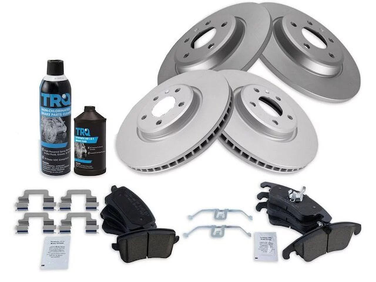 Front and Rear Brake Pad and Rotor Kit - Compatible with 2012 - 2017 Audi A5 Quattro 2013 2014 2015 2016