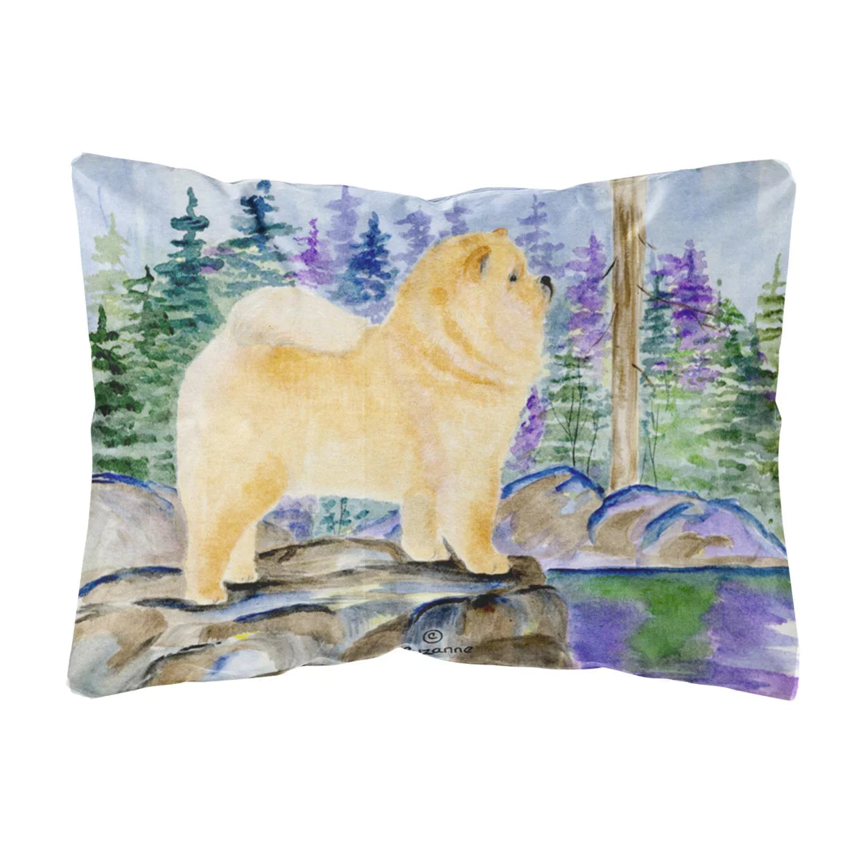 Carolines Treasures SS8003PW1216 Chow Chow Decorative   Canvas Fabric Pillow, 12H x16W, multicolor
