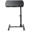 ZenSports Height Adjustable Mobile Laptop Stand Desk W/Mouse Pad, Rolling Cart Home Office