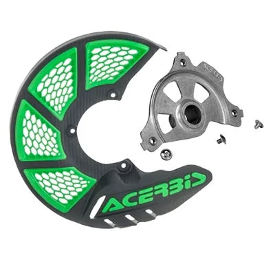 Acerbis X-Brake Vented Front Disc Cover with Mounting Kit Black/Green for KTM 250 XC-W (E-Start) 2016-2018