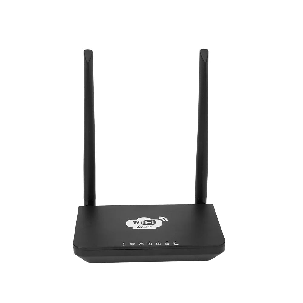 4G LTE WiFi Router, High-speed Wireless Router with SIM Card Slot, 2 External Antennas, LAN Network Switch