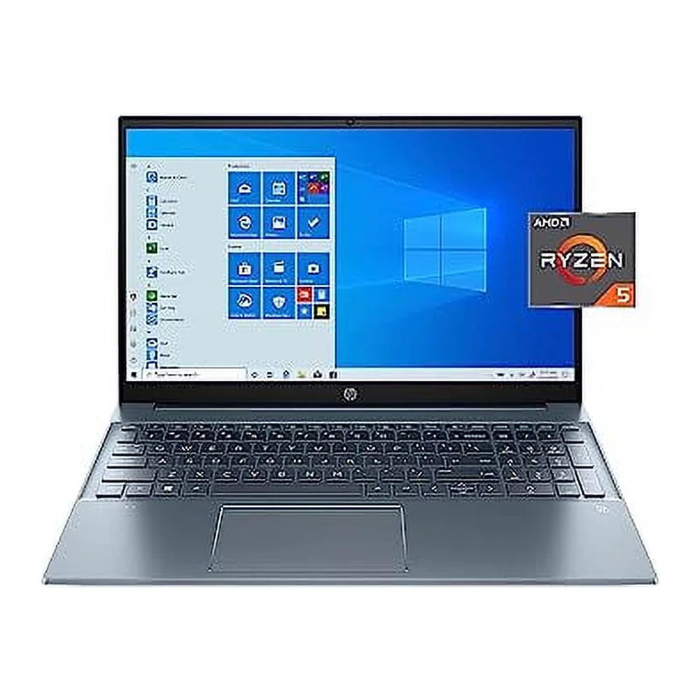 HP Pavilion 15.6 FHD Business Laptop 2022, AMD Ryzen 5 4500U 6-Core, 12GB DDR4, 512GB NVMe SSD, AMD Radeon Graphics, HDMI, Webcam, Bluetooth, Fullsize Keyboard, Windows 10 Pro, COU 32GB USB