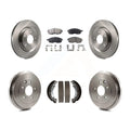 Transit Auto - Front Rear Disc Brake Rotors Ceramic Pads And Drum Kit For 2017-2019 Nissan Sentra Turbocharged K8T-103803