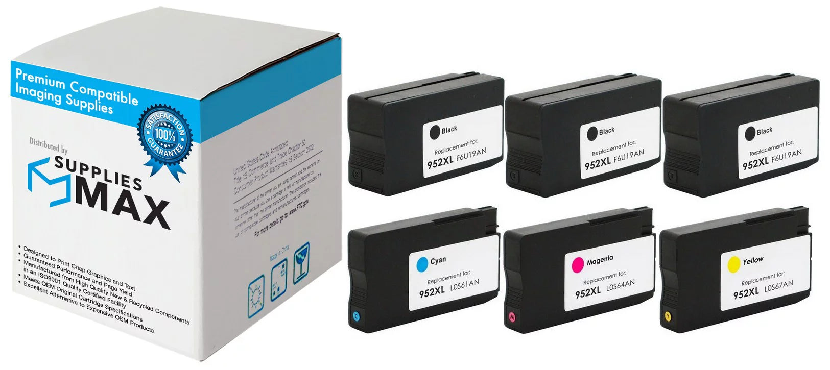 PrinterDash Remanufactured Replacement for HEWF6U19AN_3PK/4WN16A_1PKMP - MultiColor Combo Pack