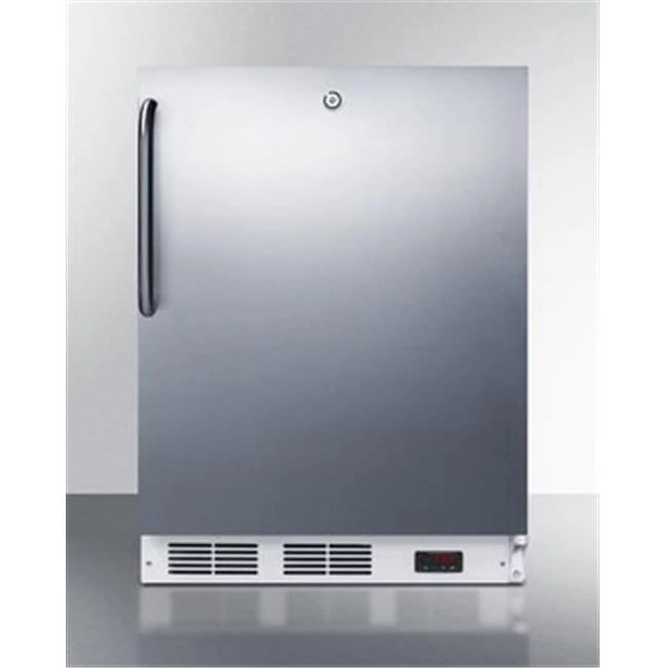 24 in. Wide ADA Height -25 deg C Manual Defrost All Freezer with Lock, Stainless Steel