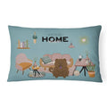 12 x 3 x 16 in. Chocolate Chow Chow Sweet Home Canvas Fabric Decorative Pillow