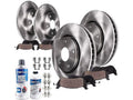 Front and Rear Brake Pad and Rotor Kit - Compatible with 2017 Nissan Sentra