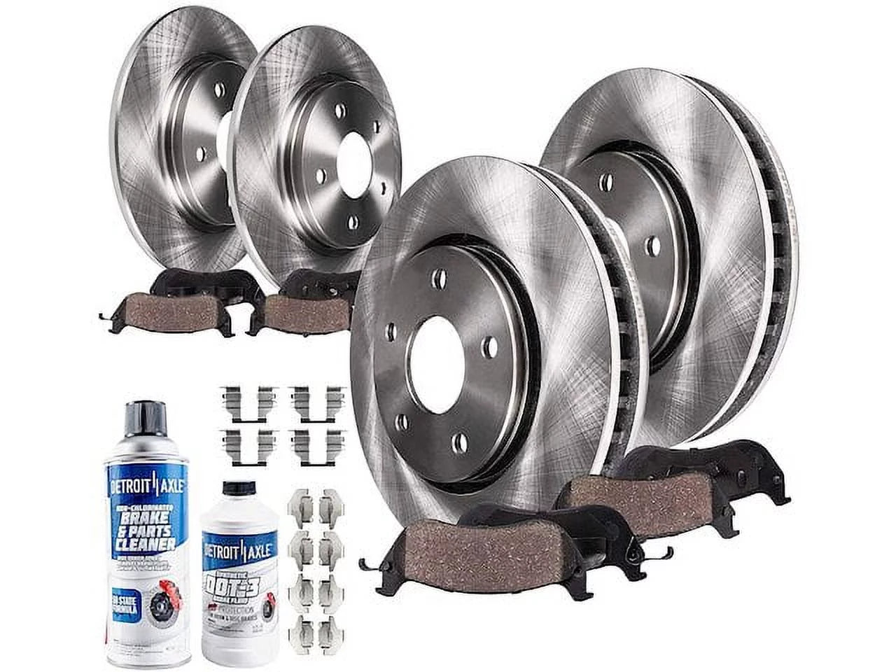Front and Rear Brake Pad and Rotor Kit - Compatible with 2017 Nissan Sentra