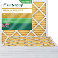 Filterbuy 14x14x1 MERV 11 Pleated HVAC AC Furnace Air Filters (6-Pack)