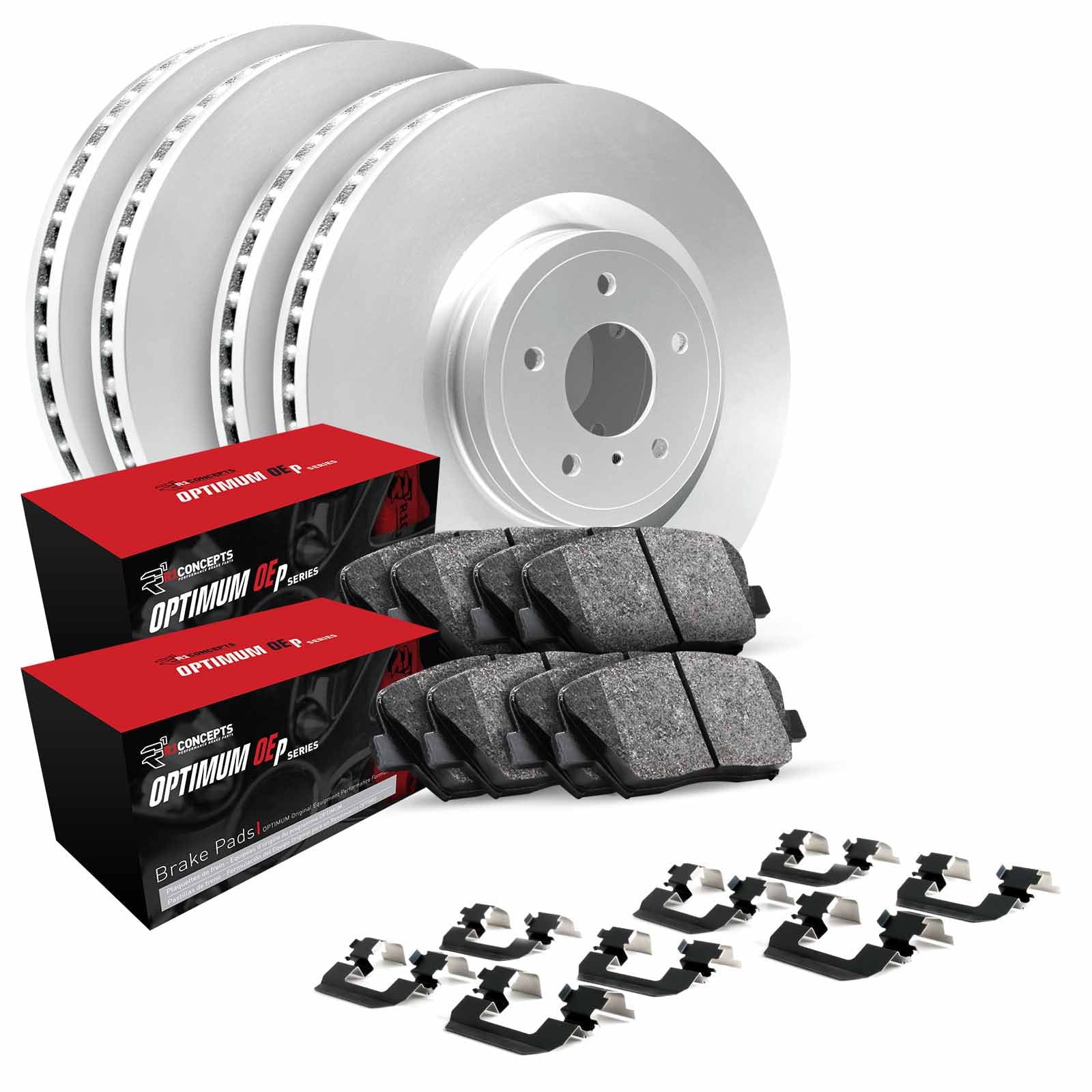 R1 Concepts Wduh2 42051 R1 Brake Rotors Carbon Coated W/ Optimum Oe Pads & Hdw Fits select: 2011-2012 JEEP LIBERTY