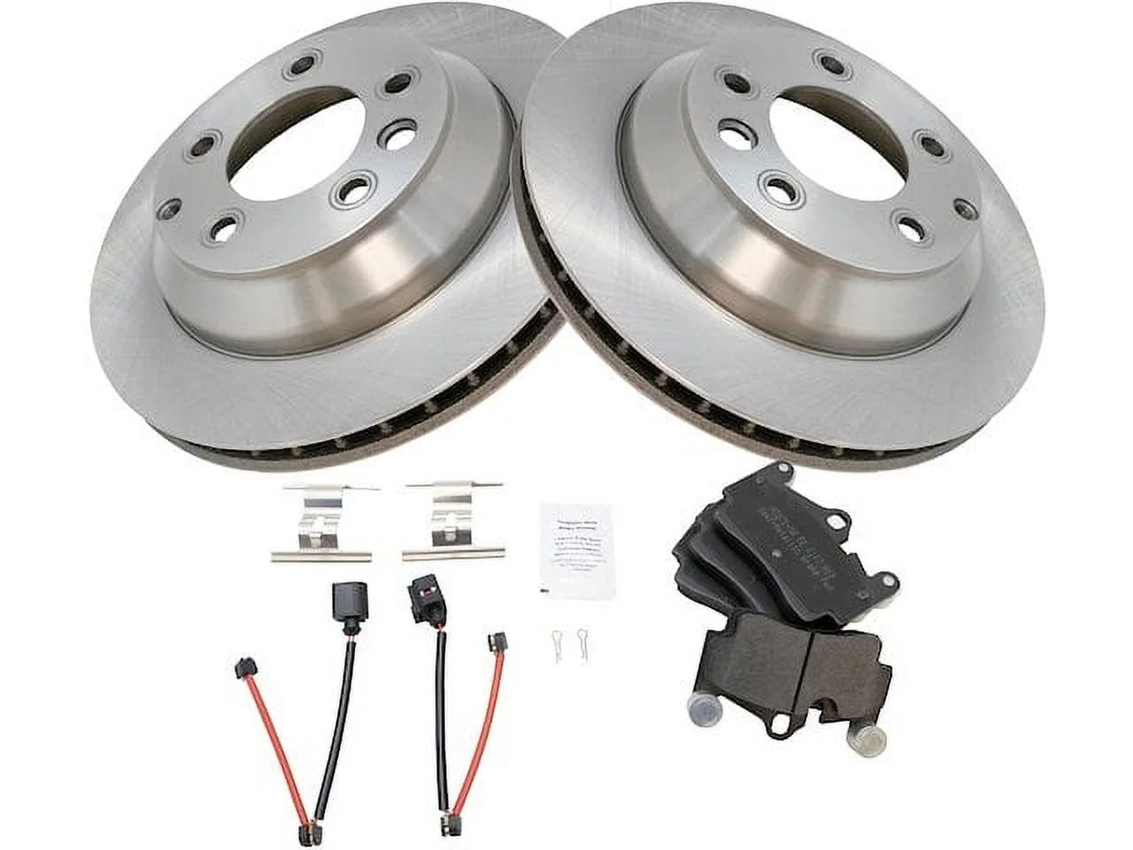 Rear Brake Pad and Rotor Kit - Compatible with 2007 - 2015 Audi Q7 2008 2009 2010 2011 2012 2013 2014
