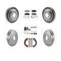 Transit Auto - Front Rear Coated Disc Brake Rotors Ceramic Pads And Drum Kit (7Pc) For Nissan Sentra Versa Cube KGT-101835