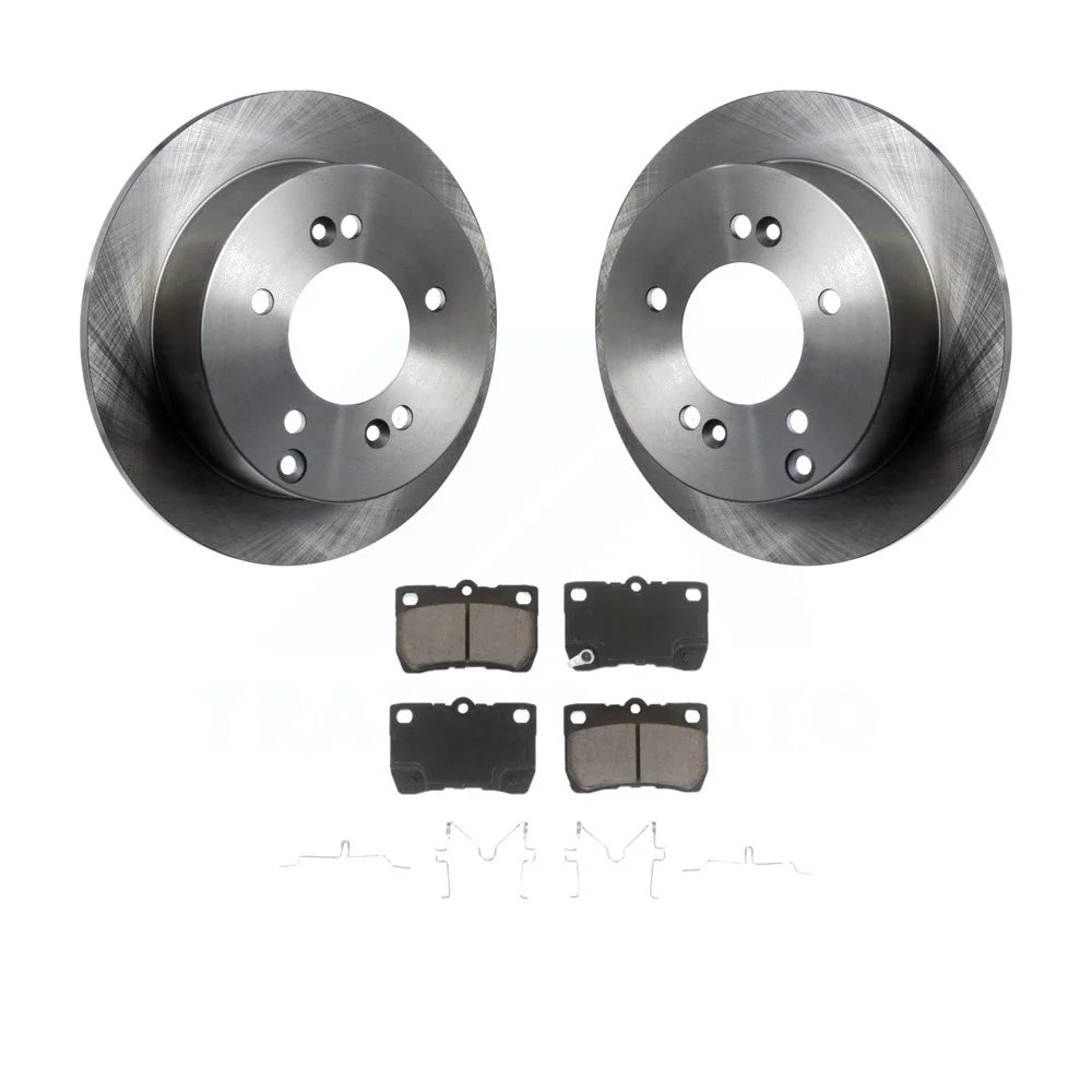 Transit Auto - Rear Disc Brake Rotors And Ceramic Pads Kit For Lexus IS250 K8C-102115