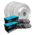 R1 Concepts Front Rear Brakes and Rotors Kit |Front Rear Brake Pads| Brake Rotors and Pads| Ceramic Brake Pads and Rotors WDWN2-42011