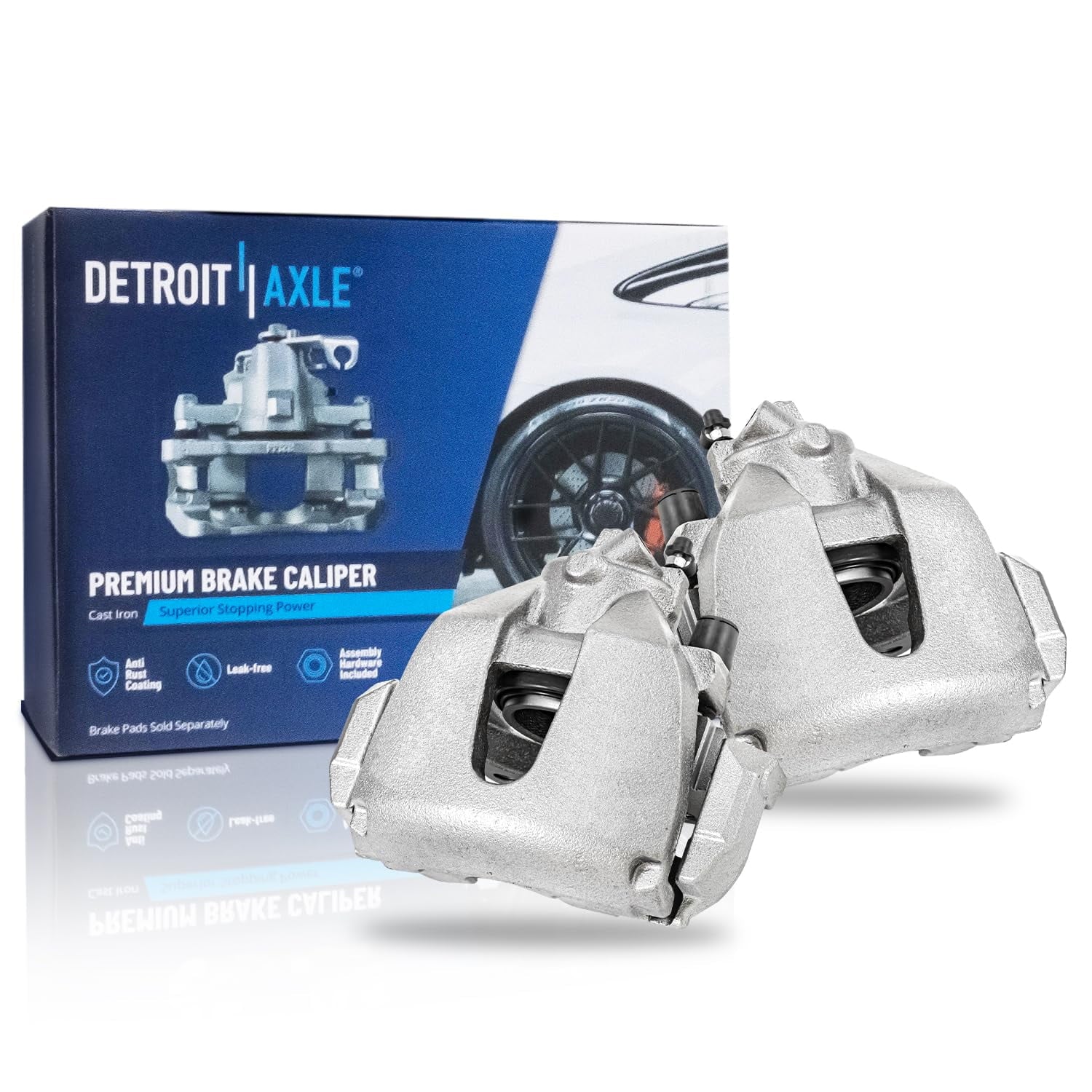 Detroit Axle - Pair Front Brake Calipers for Ford Focus C-Max Escape Brake Calipers w/Brackets Driver and Passenger Side Replacement