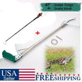 AYAMAYA Upgraded 47 inch Snake Catcher+Snake Hook, Collapsible Extra Heavy Duty Reptile Grabber Tongs Stick Rattlesnake Handling Tool Trash Pick Up, Litter Picker with Zigzag Wide Jaw