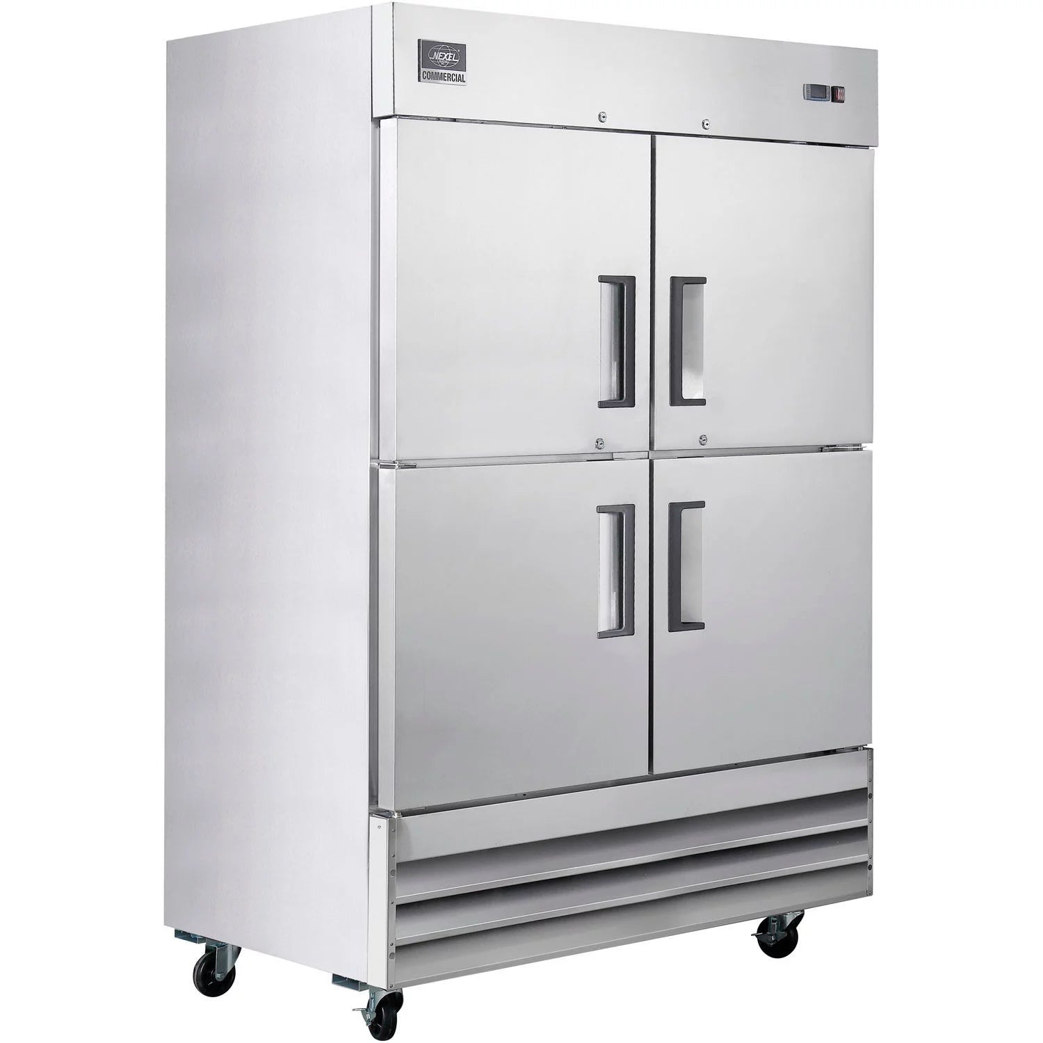 Nexel Reach In Split Door Freezer, 4 Solid Doors, 47 Cu. Ft.