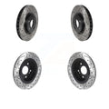 Front Rear Coated Drilled Slotted Disc Brake Rotors Kit For Mercedes-Benz CLA250 GLA250 INFINITI QX30 B Electric Drive B250 KD-100509