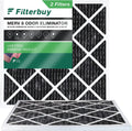 Filterbuy 24x24x1 MERV 8 Odor Eliminator Pleated HVAC AC Furnace Air Filters with Activated Carbon (2-Pack)