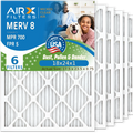 18x24x1 Air Filter MERV 8 Comparable to MPR 700 & FPR 5 Electrostatic Pleated Air Conditioner Filter 6 Pack HVAC AC Premium USA Made 18x24x1 Furnace Filters by AIRX FILTERS WICKED CLEAN AIR.