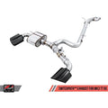Exhaust with Diamond Black RS-Style Tips for 2018-2019 Audi TT RS 2.5L Turbo Coupe 8S-MK3 SwitchPath