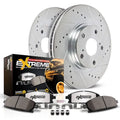 Power Stop Rear Z36 Truck & Tow Carbon-Fiber Ceramic Brake Pad and Drilled and Slotted Rotor Kit K8990-36