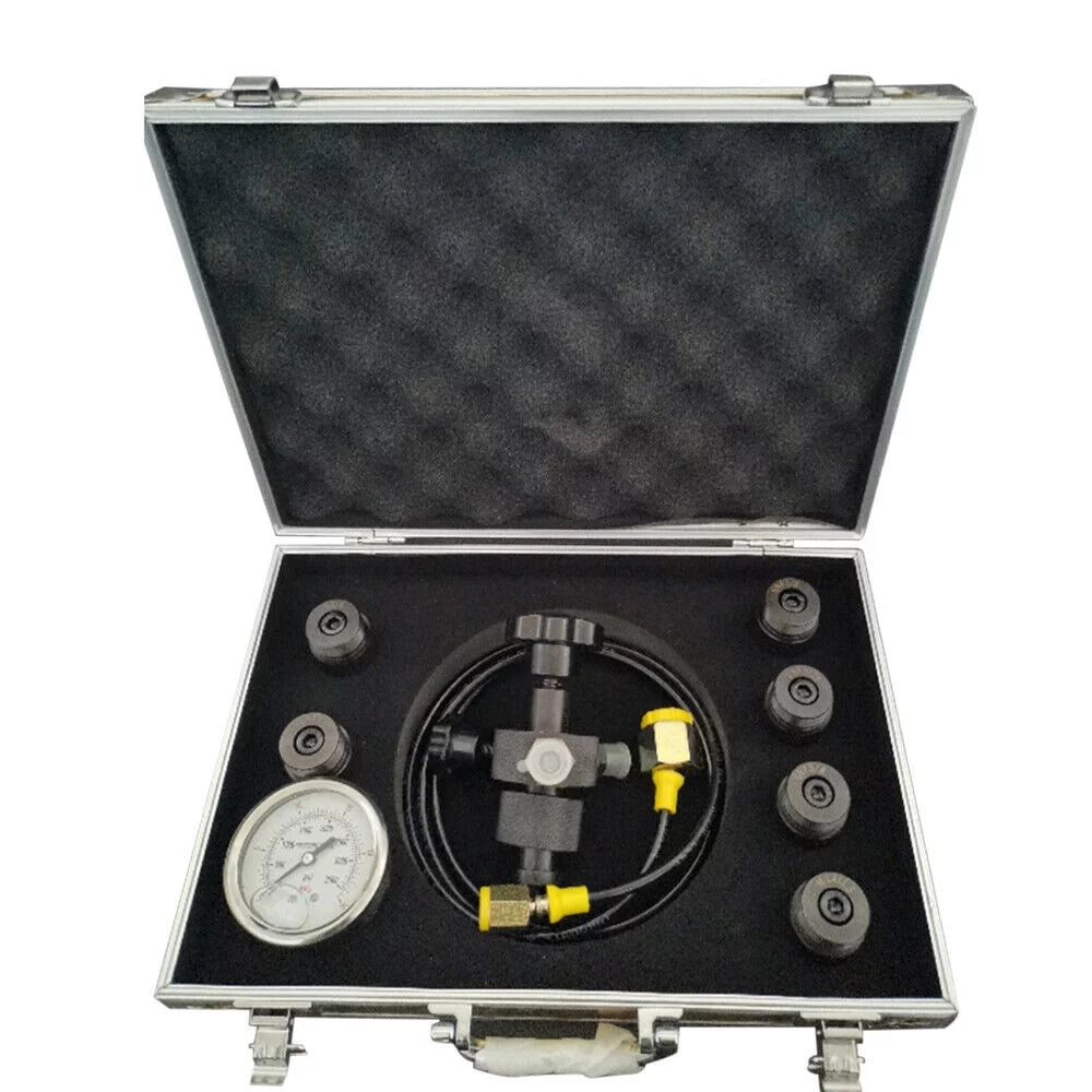Miumaeov Hydraulic Pressure Test Tools 7-in-1 Accumulator Nitrogen Charging Filling Kit Gas Valve Test Set FPU-1-25 40MPA Inflatable Tool