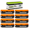greencycle Compatible Toner Cartridge Replacement for HP 128A CE320A to use in LaserJet Pro CM1415fn CM1415fnw CP1525nw Color MFP Series Printer - 8 Pack CE320A, Black